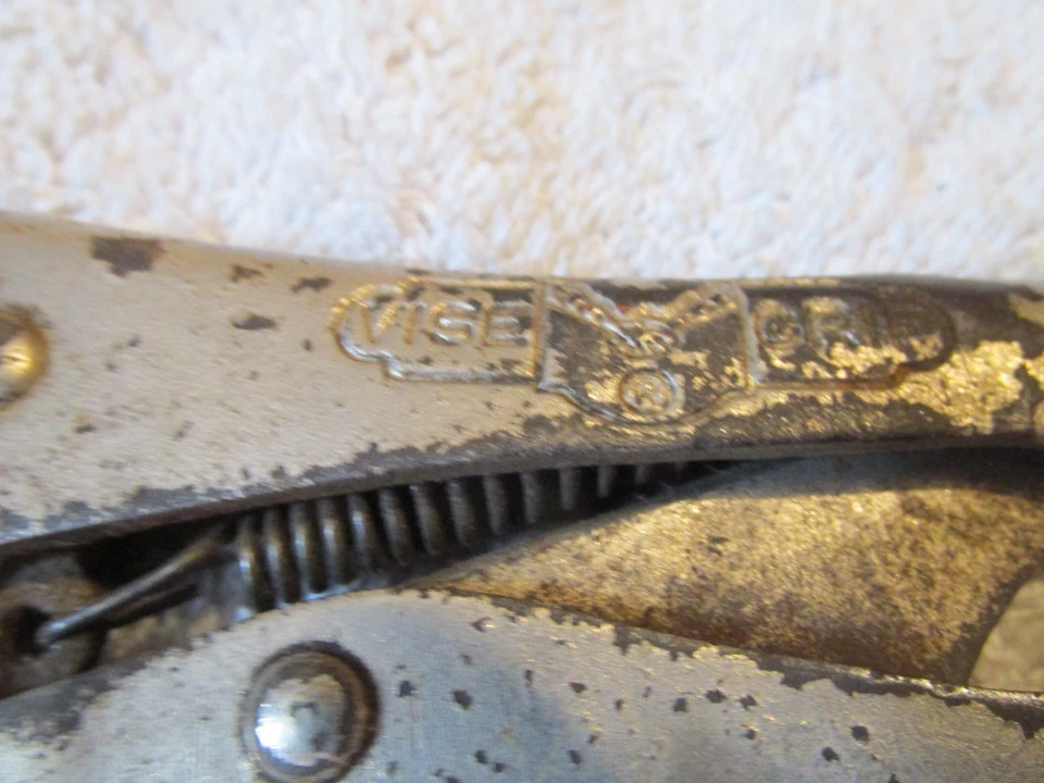 Vintage Petersen Dewitt 7CR Vise Grip 7" Curved Jaws Locking pliers made in USA - Image 2 of 3