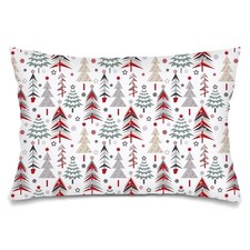 Christmas Throw Pillow Cases Queen Size Set of 2,Christmas Tree Pillow Cover ...