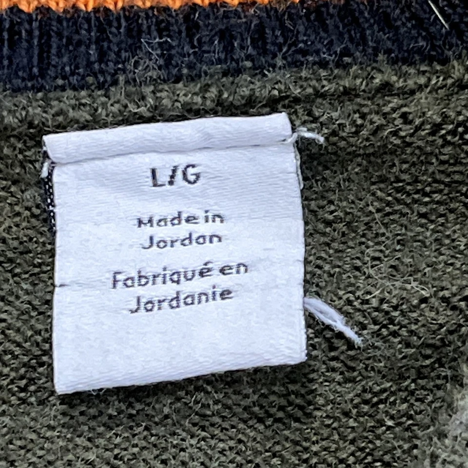Pull homme Calvin Klein vert laine mérinos col V taille L neuf avec étiquette - Photo 3/4