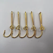 5PCS Fish Hook Hat Clip Gold Hats Pins Fish Hooks for Cap Hat
