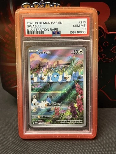 2023 Pokemon TCG Paradox Rift Swablu #213/182 PSA 10 GEM Mint Illustration Rare