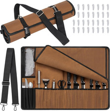 Chef Knife Roll Bag, Knives Roll Bags for Chefs Professional, Waxed Canvas Knife