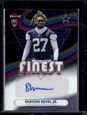Topps 2025 Finest Shavon Revel Jr. Rookie Finest Auto RFA-SRI Dallas Cowboys