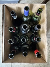 Lot of 12 Empty Wine Bottles - Various - 750ml