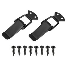 2Pcs Spring Loaded Toggle Latch, 3.54" x 1.38", Black Clasp Buckle Latch