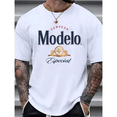 100% Cotton Modelo Men'S Premium Cotton T-Shirt - Casual Crew Neck Short Sleeve,