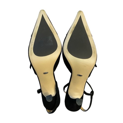 Tony Bianco Harmony Slingback Heels Pointed Toe Bow Detail Black Suede Size 10 - Picture 10 of 11