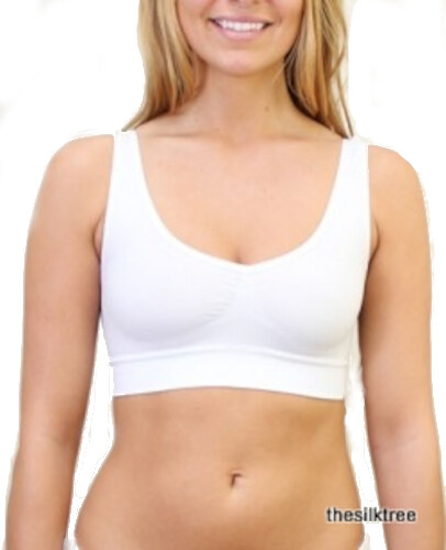Womens Seamless Comfort Non-Wired Unpadded Bra Stretch Crop Top - Picture 13 of 38