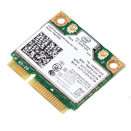 Intel AC 7260HMW WiFi+BT 4.0 Card - Dual Band 2.4/5GHz 867Mbps Mini PCI-E Laptop - Afbeelding 6 van 6