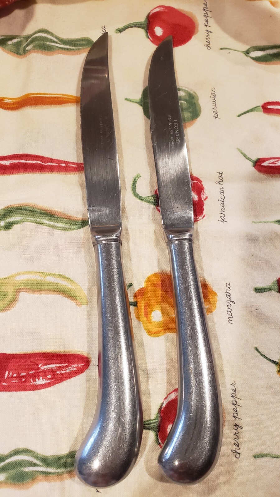 Leonard Stainless Steel Steak Knives Lot Of 3 Korea Replacement