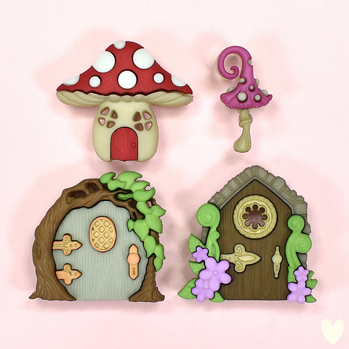 DRESS IT UP Buttons Believe In Fairies 9388 - Embellishment Xmas Garden Flower