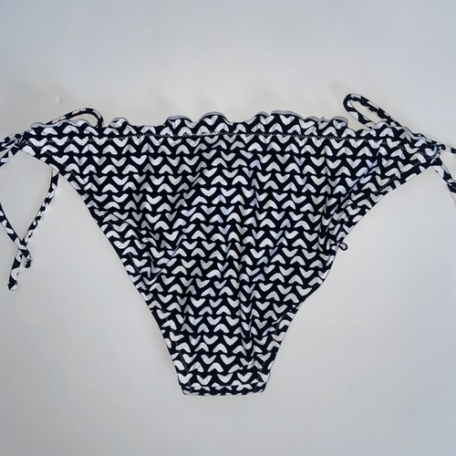 Ann Taylor Loft NWT Beach Black White Print Bikini Bottom Size Large Side Tie - Picture 10 of 10