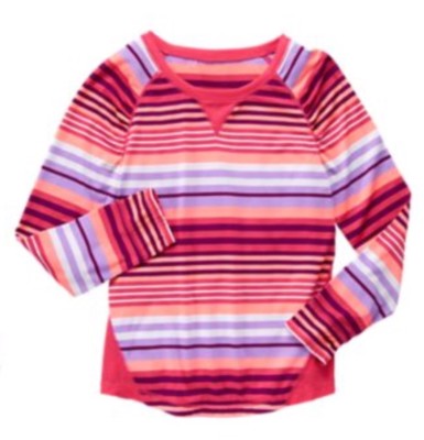 Nwt Gymboree Gymgo Active Stripe Pink Red Purple Long Sleeve Shirt M 7 ...