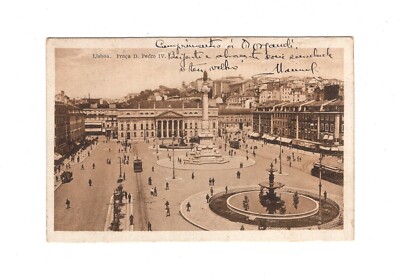 AK Ansichtskarte Lisboa Lissabon / Praca D. Pedro IV.