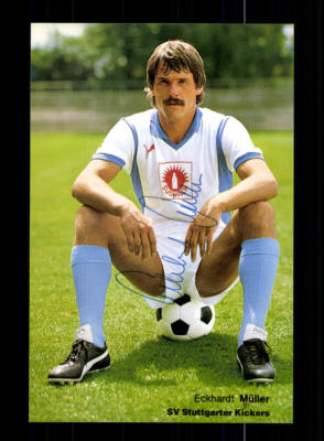 Eckhardt Müller Autogrammkarte Stuttgarter Kickers 1984-85 Original + A 195589
