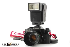【N MINT w/199A】 Canon A-1 35mm SLR Film Camera New FD 50mm F1.8 Lens From JAPAN