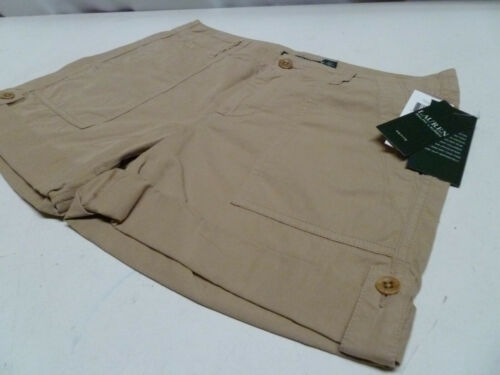 Lauren Ralph Lauren Womens Shorts Beige Size UK 16 Petite Mid Rise Tagged New 34 - Picture 6 of 12