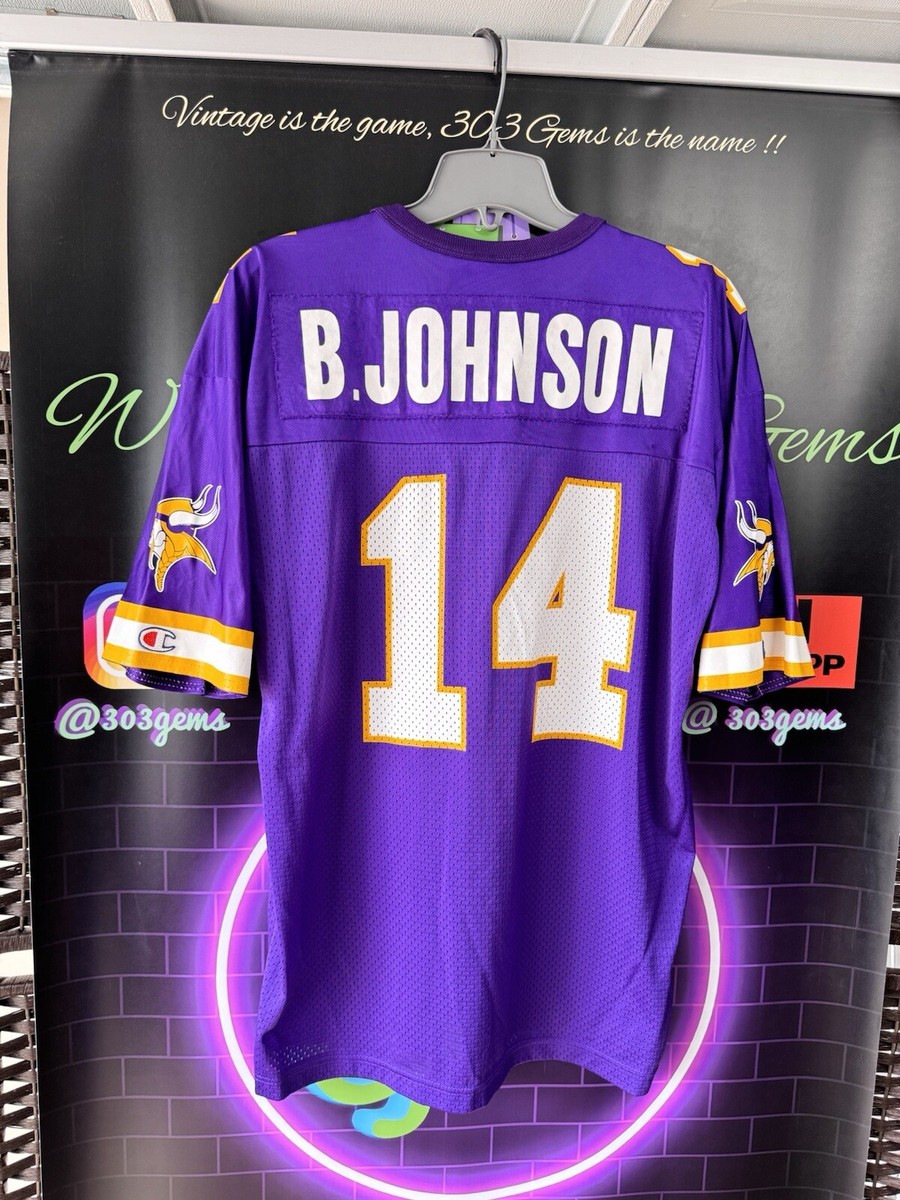 Vintage CHAMPION Minnesota Vikings #14 Brad Johnson Authentic NFL