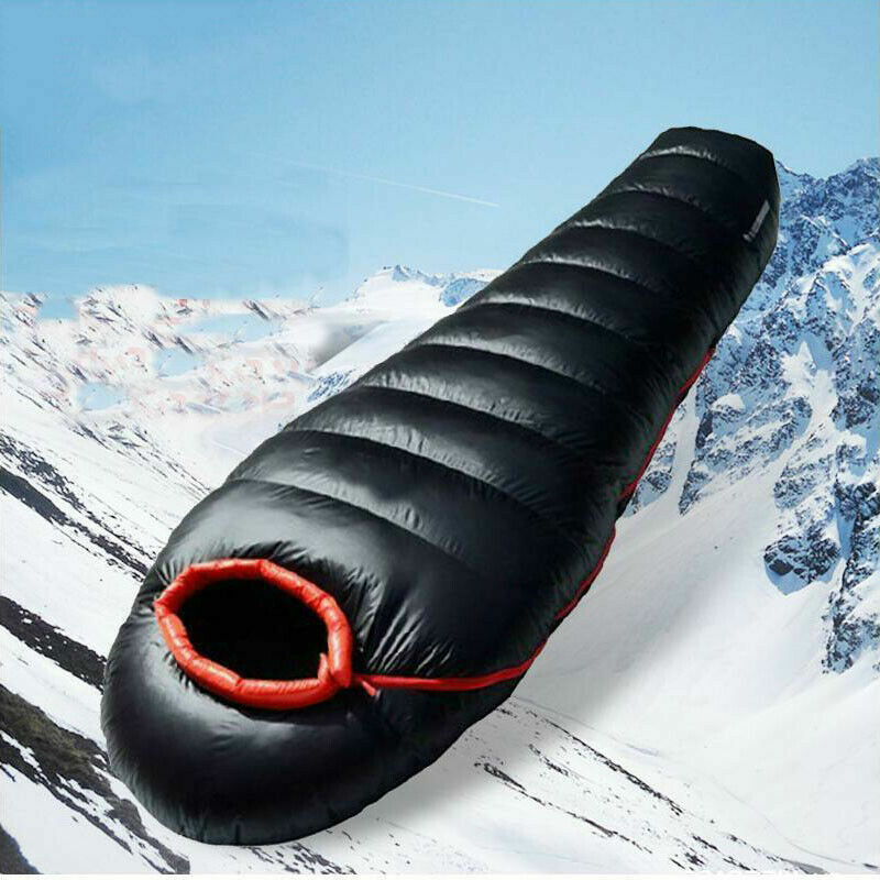 Daunen Thermo Schlafsack Mumienschlafsack -17°C Camping Hiking - 1000g