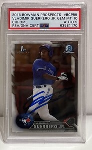 2016 Bowman Prospects Vladimir Guerrero Jr. Chrome AUTO RC. PSA 10! Pop:14!🔥