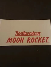 Northwestern Moon Rocket Saturn 2000 Gumball Vending Machine Decal Free Shipping