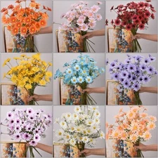 Artificial Silk Daisy Flower with Long Stems for Home Decor Indoor Outside Table