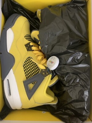 Size 6.5y- Jordan 4 Retro Mid Lightning 195240129670| eBay