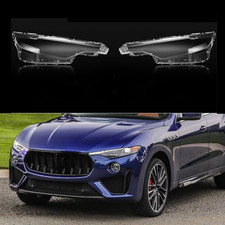 Left & Right Front Headlight Lens Shell Cover 2016-19 For Maserati Levante  Pair