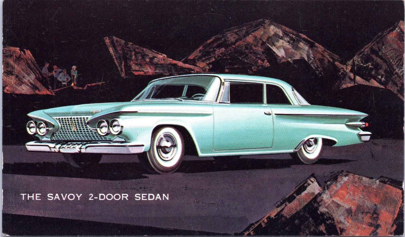 1961 Plymouth Savoy Dealership Postcard Atlantic Motors, Jacksonville