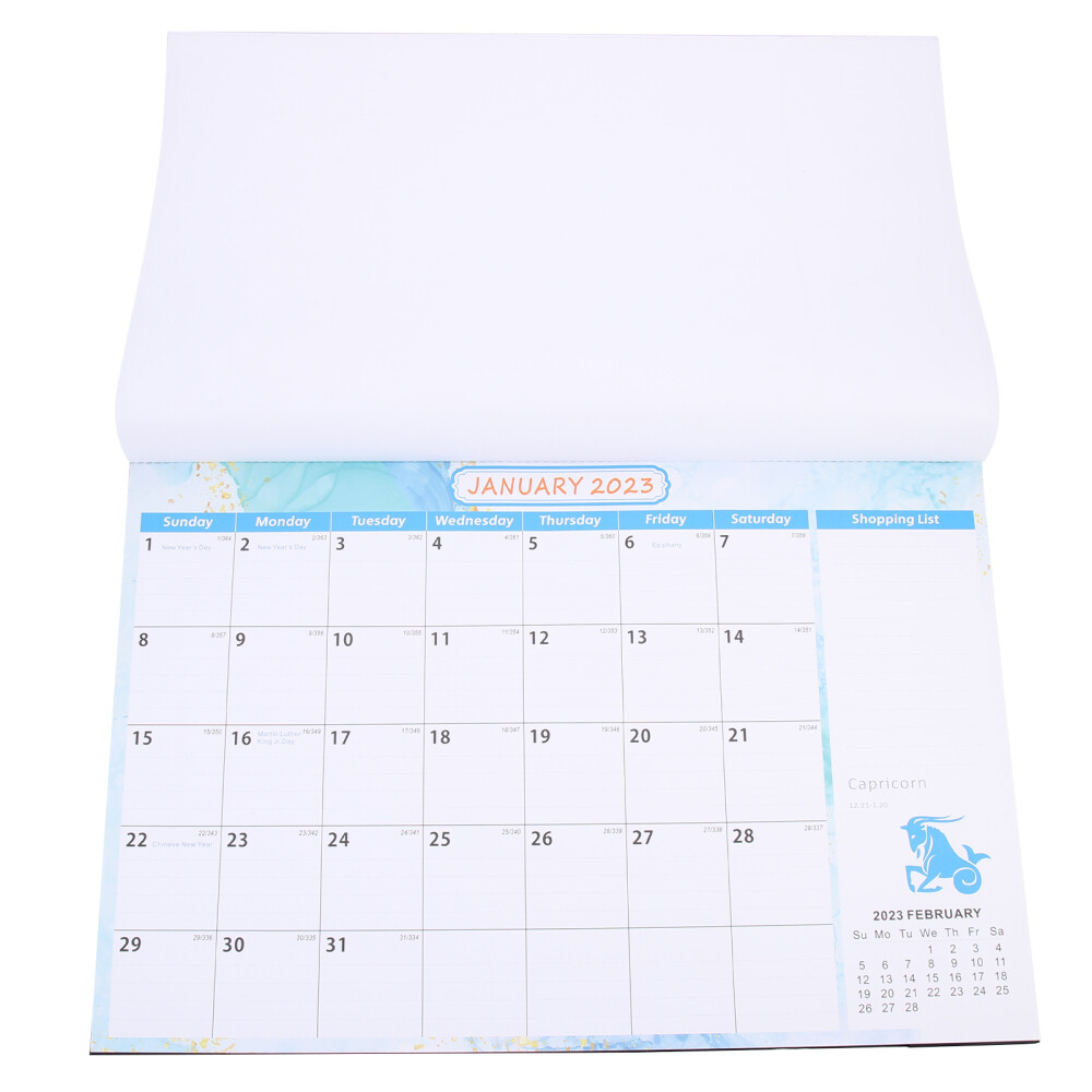 Zodiac Inglés Calendario Oficina Pequeño Escritorio Hogar Pared Hogar Hogar Hogar