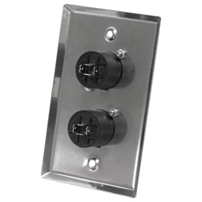 Piastra Da Parete Audio Seismic Audio Con 4 Connettori XLR Femmina Piastra Da Parete Audio Seismic Audio Con 4 Connettori XLR Femmina
