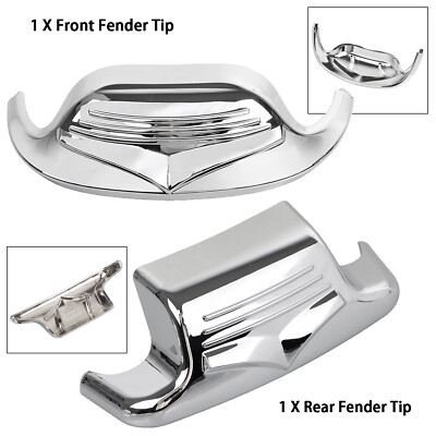 Chrome Front Rear Fender Tip Trim For Harley Heritage Softail