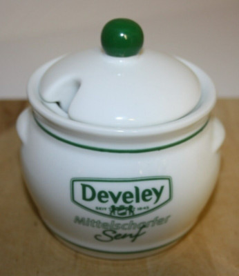 Develey - Senftopf - viele vorhanden -  Senftöpfchen - Senfpott - Gastro