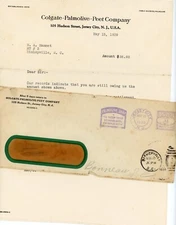 1939 Colgate-Palmolive-Peet Co. Debt Collection Letter Bold Language Deadbeat