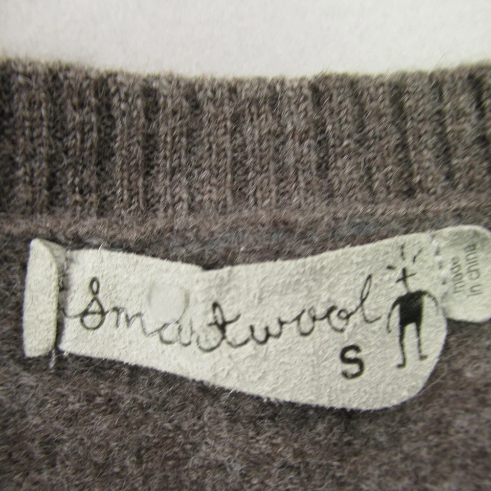 Smartwool Sweater Girls Small Long Sleeve Pullover Casual Wool Gray - Image 3 of 4