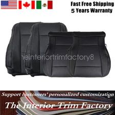 For 2017-2022 Ford F250 Super Duty Lariat Bottom or Lean Back Seat Cover Black