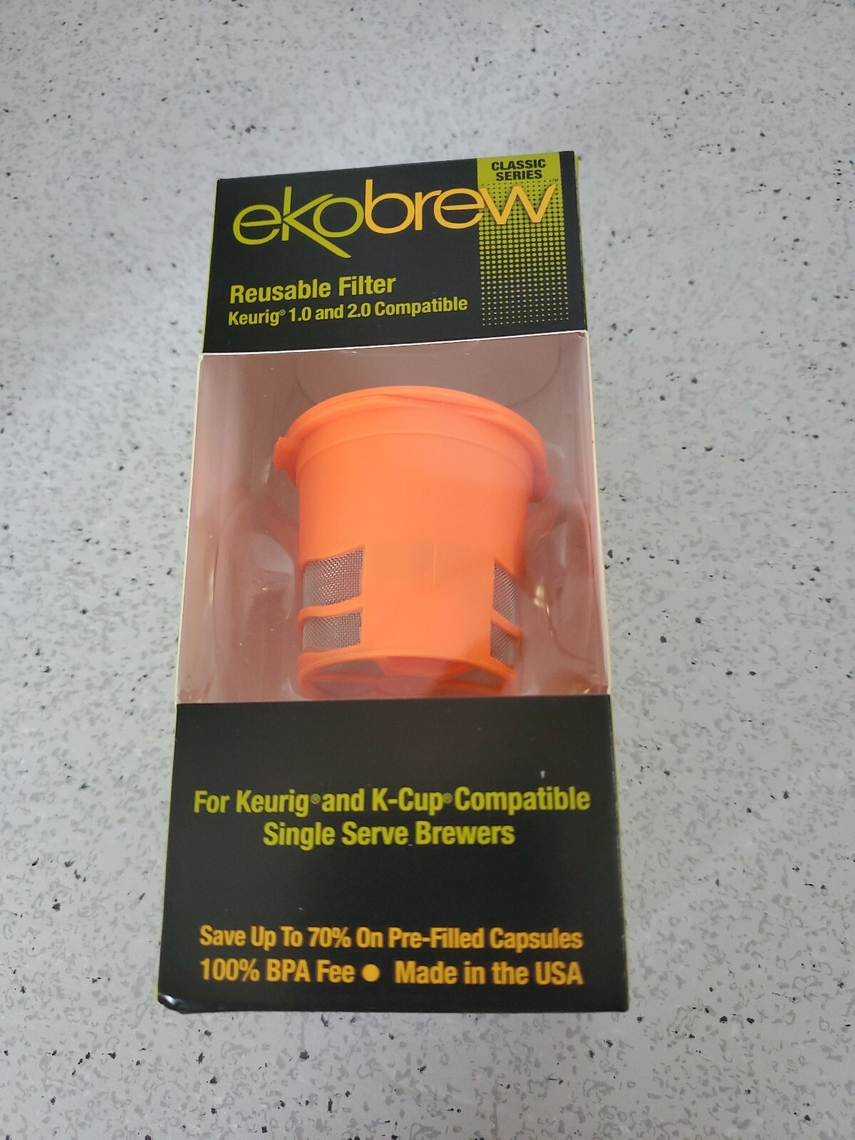 Ekobrew Reusable Refillable K-Cup Filter Keurig Coffee Single 2.0 & 1.0 Brewers