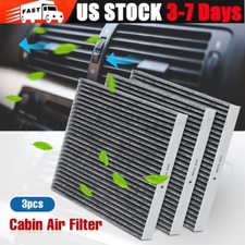 3pcs Cf10374 Activated Cabin Air Filter Wactivated Carbon For Toyota Tacoma