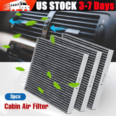 3PCS CF10374 Activated Cabin Air Filter w/Activated Carbon For Toyota Tacoma