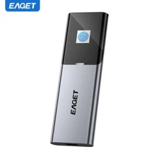 EAGET FM6 Fingerprint External Solid State Drive Touch SSD 1TB 2TB Portable 