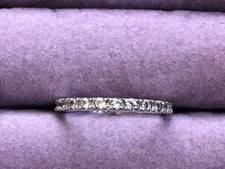 Sterling Silver Cubic Zirconia Stackable Eternity Band Ring Size 8