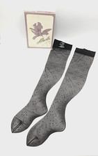 Sz AA Under 5' ALBERTS N Caress P H Breeze Seamless Stockings Thigh High Black