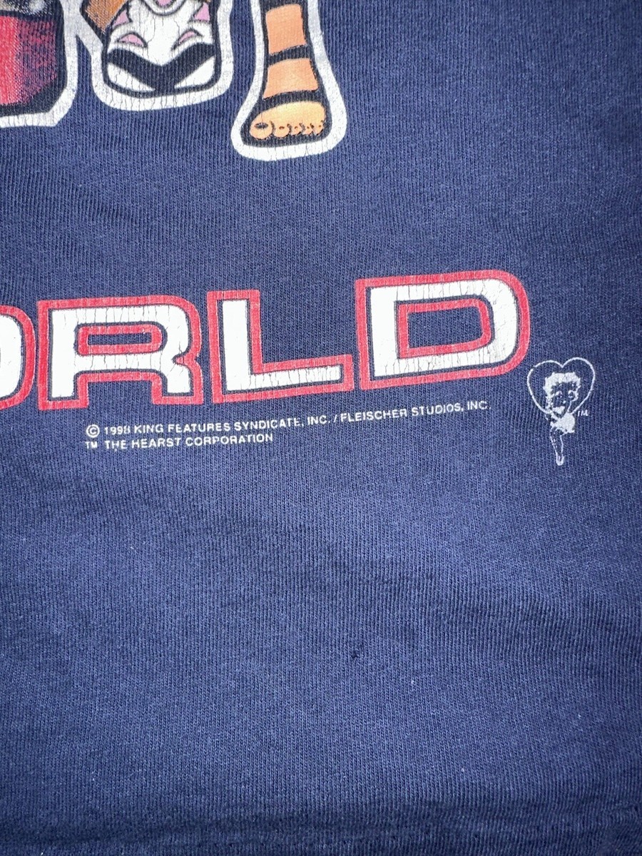USED》》90s Betty × spice girls ビンテージ USA Vintage 90's Betty Boop Boop World (Spice Girls) 1998 Tee