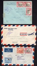 ADEN 1951 THREE COVERS ONE WITH RAF CENSOR 75 TO HERTS UK & TWO TO CZECHOSLOVAKI
