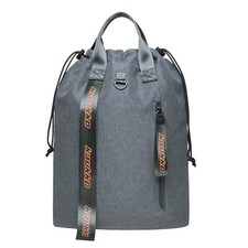 New Canvas Drawstring Turn Bag with Inside Pocket Sack Schoolbag Sports Backpack