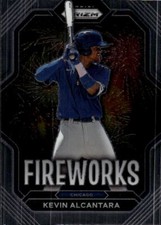 2023 Panini Prizm Kevin Alcantara #F4 Fireworks Chicago Cubs