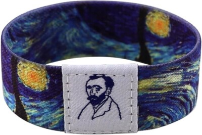 Starry Night Vincent Van Gogh Oil Painting Art 7.1'' Reversible Stretch Wristband