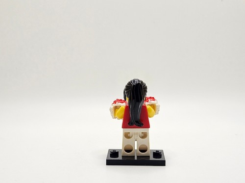 LEGO minifigura Red Cheerleader col08-13 CMF Serie 8 pom pom A falda - Imagen 3 de 4