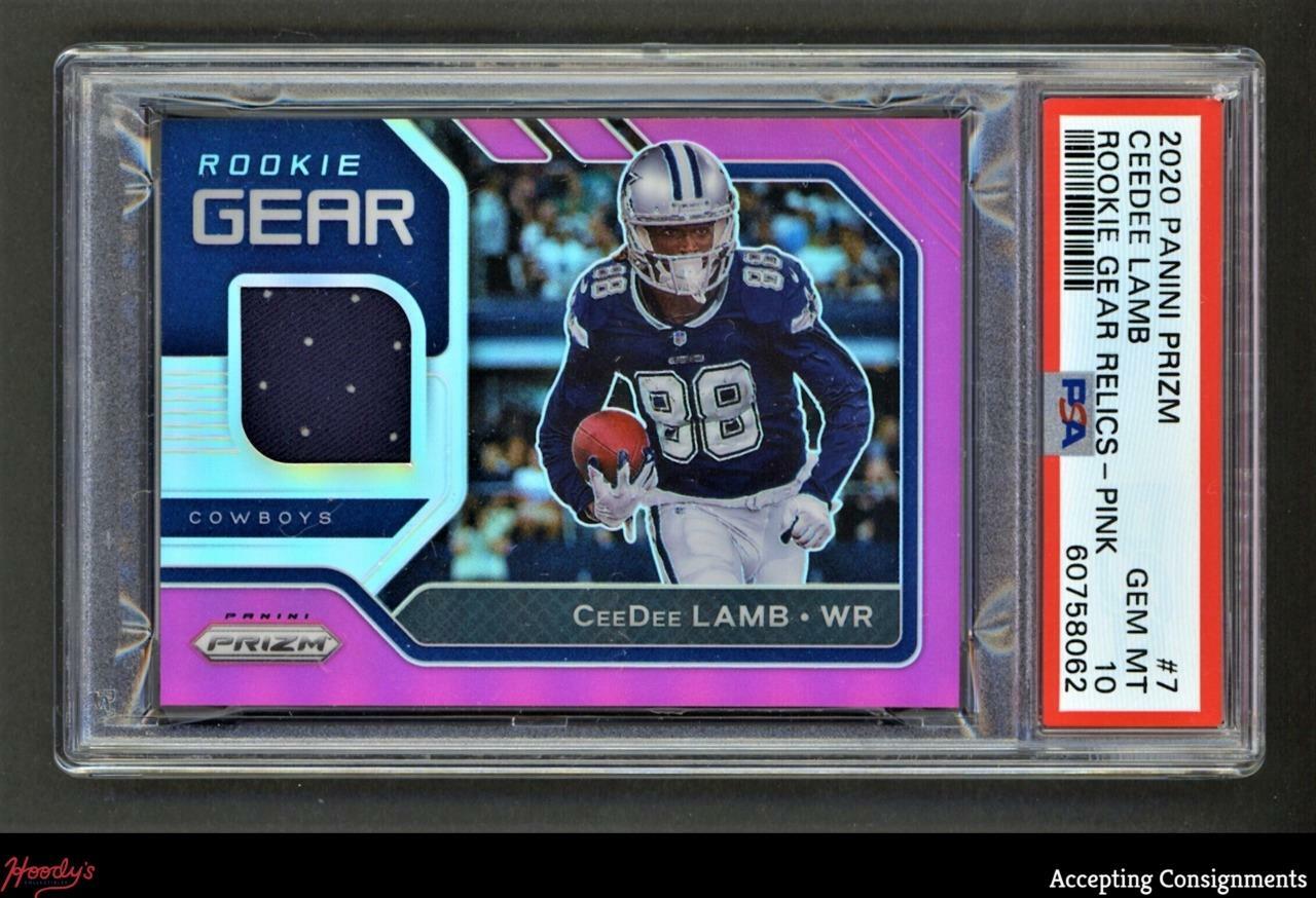 CeeDee Lamb Panini Prizm Rookie Gear Relics #7 Pink