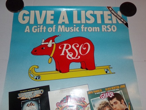 Lonely Hearts Club Band Grease Saturday Night Fever RSO Record Xmas Promo Poster - Picture 2 of 8